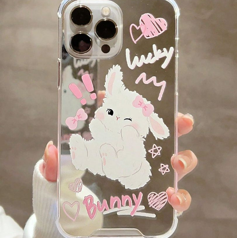 Rabbit Pattern Mirror Phone Case