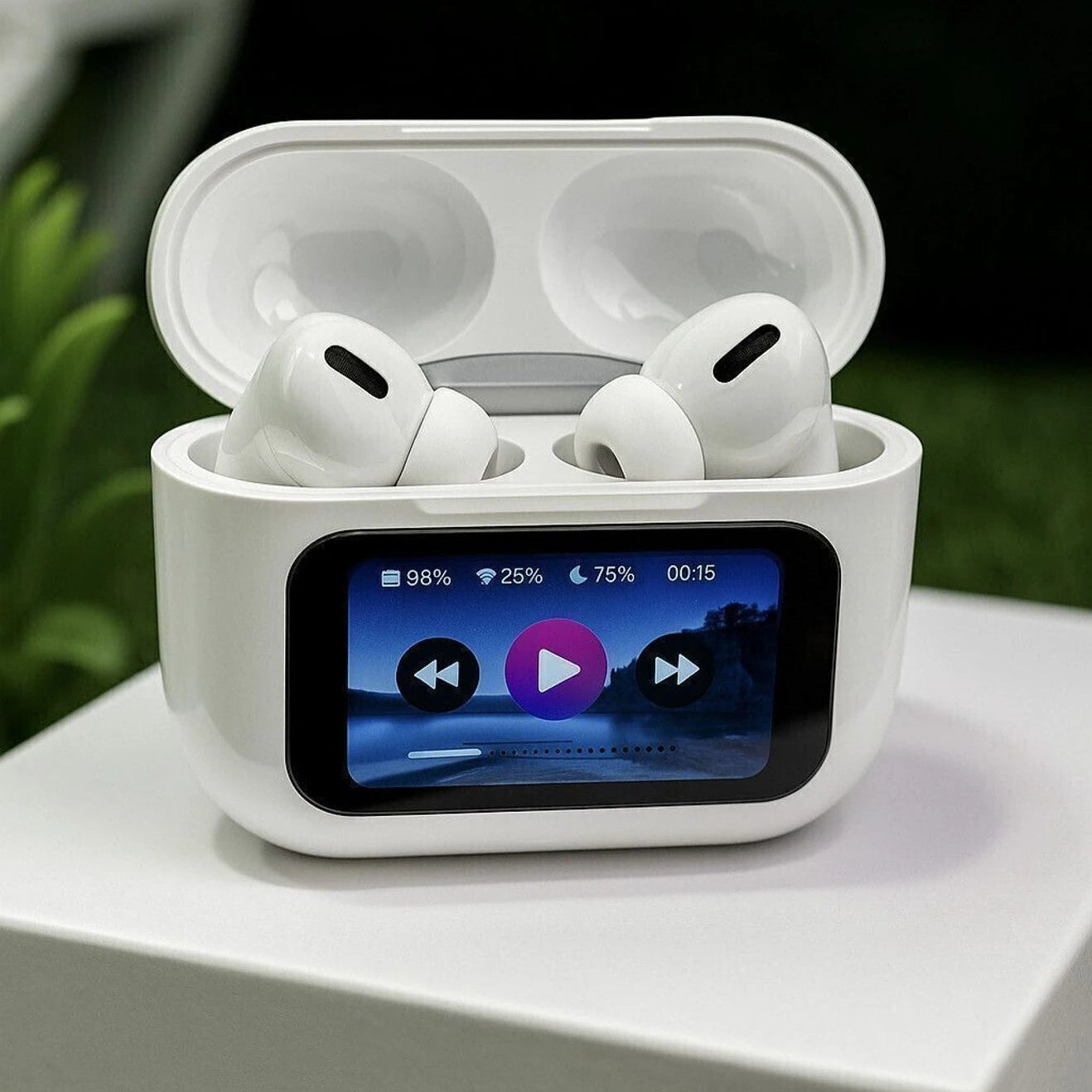 Airbuds pro with Display with LED Touch Screen Bluetooth