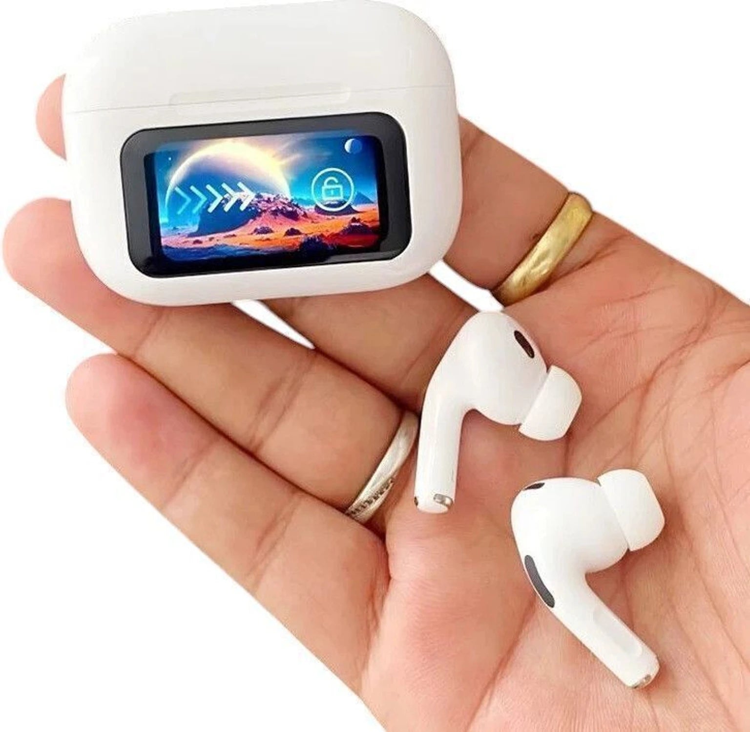Airbuds pro with Display with LED Touch Screen Bluetooth